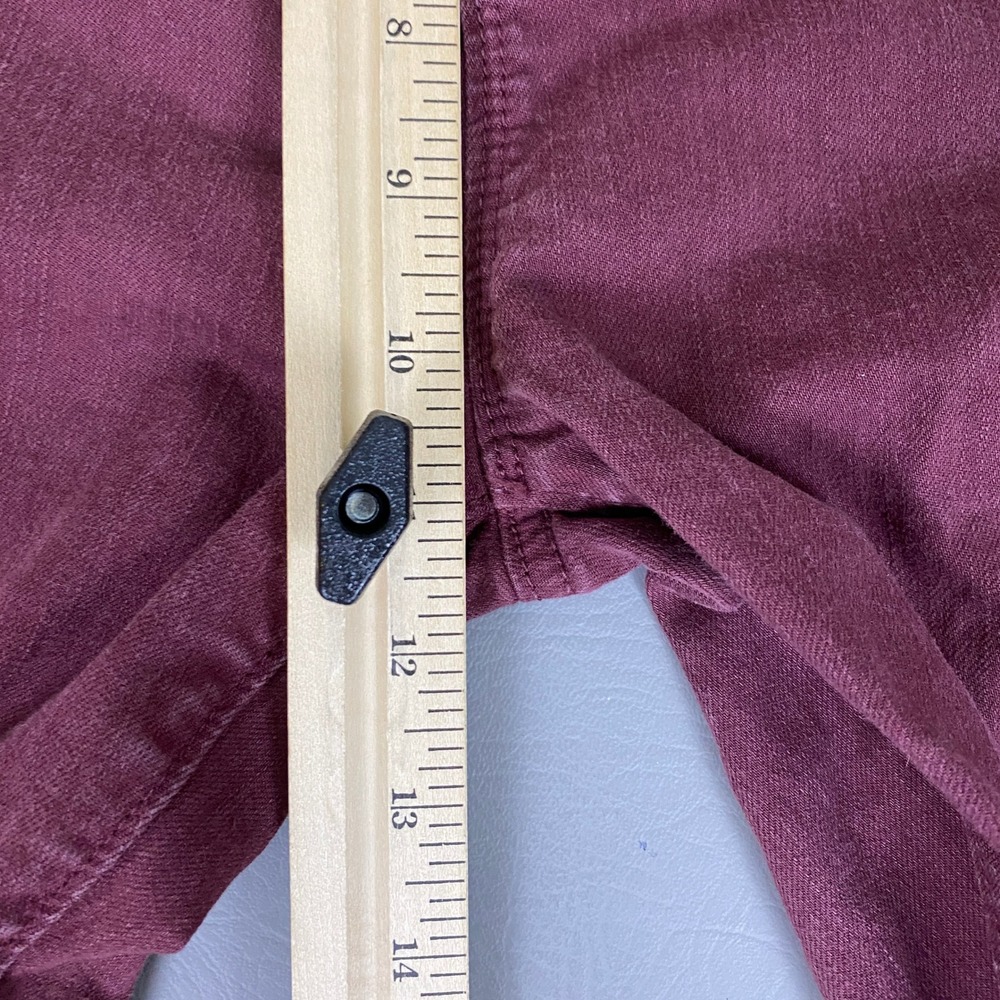 LOFT Skinny Ankle Pants Womens 30 10 Modern High Waist Burgundy Wine Red Stretch - Picture 8 of 12